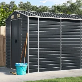 Gartenhaus aus anthrazitfarbenem, verzinktem Stahl, 191 x 470 x 198 cm von vidaXL, Schuppen - Ref: Foro24-3188257, Preis: 800...