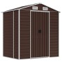 Cobertizo de jardín acero galvanizado marrón 191x130x198 cm de vidaXL, Cobertizos - Ref: Foro24-3188264, Precio: 264,11 €
