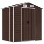 Cobertizo de jardín acero galvanizado marrón 191x130x198 cm de vidaXL, Cobertizos - Ref: Foro24-3188264, Precio: 249,80 €, De...