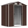 Cobertizo de jardín acero galvanizado marrón 191x130x198 cm de vidaXL, Cobertizos - Ref: Foro24-3188264, Precio: 249,80 €, De...