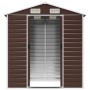 Cobertizo de jardín acero galvanizado marrón 191x130x198 cm de vidaXL, Cobertizos - Ref: Foro24-3188264, Precio: 264,11 €
