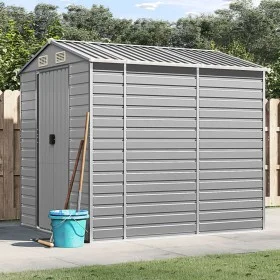Cobertizo de jardín acero galvanizado gris claro 191x215x198 cm de vidaXL, Cobertizos - Ref: Foro24-3188243, Precio: 363,13 €...