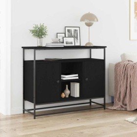 Vitrina Roble negro 100 x 35 x 80 cm Madera contrachapada en Aparadores | Comprar online en Foro24