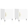 Mesitas de noche 2 uds madera de ingeniería blanco 40x40x50 cm de vidaXL, Mesitas de noche - Ref: Foro24-827517, Precio: 66,2...