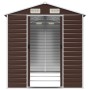 Brauner Gartenschuppen aus verzinktem Stahl, 191 x 300 x 198 cm von vidaXL, Schuppen - Ref: Foro24-3188266, Preis: 451,64 €, ...