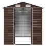 Brauner Gartenschuppen aus verzinktem Stahl, 191 x 300 x 198 cm von vidaXL, Schuppen - Ref: Foro24-3188266, Preis: 412,07 €, ...