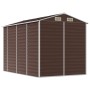 Brauner Gartenschuppen aus verzinktem Stahl, 191 x 300 x 198 cm von vidaXL, Schuppen - Ref: Foro24-3188266, Preis: 451,64 €, ...
