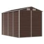 Brauner Gartenschuppen aus verzinktem Stahl, 191 x 300 x 198 cm von vidaXL, Schuppen - Ref: Foro24-3188266, Preis: 412,07 €, ...