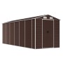 Brown galvanized steel garden shed 191x555x198 cm by vidaXL, Sheds - Ref: Foro24-3188269, Price: 762,13 €, Discount: %