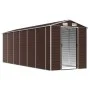 Brauner Gartenschuppen aus verzinktem Stahl, 191 x 555 x 198 cm von vidaXL, Schuppen - Ref: Foro24-3188269, Preis: 698,44 €, ...