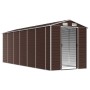 Brown galvanized steel garden shed 191x555x198 cm by vidaXL, Sheds - Ref: Foro24-3188269, Price: 762,13 €, Discount: %
