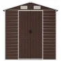 Brauner Gartenschuppen aus verzinktem Stahl, 191 x 555 x 198 cm von vidaXL, Schuppen - Ref: Foro24-3188269, Preis: 698,44 €, ...