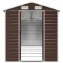 Brauner Gartenschuppen aus verzinktem Stahl, 191 x 555 x 198 cm von vidaXL, Schuppen - Ref: Foro24-3188269, Preis: 698,44 €, ...