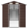 Brown galvanized steel garden shed 191x555x198 cm by vidaXL, Sheds - Ref: Foro24-3188269, Price: 762,13 €, Discount: %