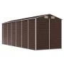 Brauner Gartenschuppen aus verzinktem Stahl, 191 x 555 x 198 cm von vidaXL, Schuppen - Ref: Foro24-3188269, Preis: 698,44 €, ...