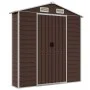 Brauner Gartenschuppen aus verzinktem Stahl, 191 x 555 x 198 cm von vidaXL, Schuppen - Ref: Foro24-3188269, Preis: 698,44 €, ...