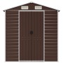 Cobertizo de jardín acero galvanizado marrón 191x470x198 cm de vidaXL, Cobertizos - Ref: Foro24-3188268, Precio: 658,40 €, De...