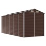 Cobertizo de jardín acero galvanizado marrón 191x470x198 cm de vidaXL, Cobertizos - Ref: Foro24-3188268, Precio: 658,40 €, De...