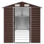 Cobertizo de jardín acero galvanizado marrón 191x895x198 cm de vidaXL, Cobertizos - Ref: Foro24-3188273, Precio: 1,00 €, Desc...