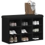 Banco para zapatos Negro 80 x 30 x 48 cm Madera contrachapada