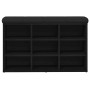 Banco para zapatos Negro 80 x 30 x 48 cm Madera contrachapada