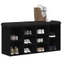 Banco para zapatos Negro 100 x 30 x 48 cm Madera contrachapada en Bancos para recibidores y almacenamiento | Comprar online en F