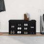 Banco para zapatos Negro 100 x 30 x 48 cm Madera contrachapada en Bancos para recibidores y almacenamiento | Comprar online en F
