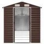 Cobertizo de jardín acero galvanizado marrón 191x725x198 cm de vidaXL, Cobertizos - Ref: Foro24-3188271, Precio: 842,96 €, De...