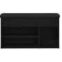 Banco para zapatos Negro 80 x 30 x 45 cm Madera contrachapada