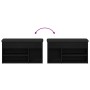 Banco para zapatos Negro 80 x 30 x 45 cm Madera contrachapada