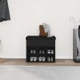 Banco para zapatos Negro 60 x 30 x 48 cm Madera contrachapada