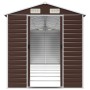 Brown galvanized steel garden shed 191x640x198 cm by vidaXL, Sheds - Ref: Foro24-3188270, Price: 811,34 €, Discount: %