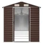 Cobertizo de jardín acero galvanizado marrón 191x640x198 cm de vidaXL, Cobertizos - Ref: Foro24-3188270, Precio: 770,67 €, De...