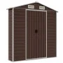 Cobertizo de jardín acero galvanizado marrón 191x640x198 cm de vidaXL, Cobertizos - Ref: Foro24-3188270, Precio: 770,67 €, De...