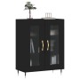 Black engineered wood sideboard 69.5x34x90 cm by vidaXL, Sideboards - Ref: Foro24-827765, Price: 90,45 €, Discount: %
