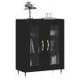 Black engineered wood sideboard 69.5x34x90 cm by vidaXL, Sideboards - Ref: Foro24-827765, Price: 83,62 €, Discount: %