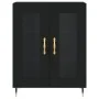 Black engineered wood sideboard 69.5x34x90 cm by vidaXL, Sideboards - Ref: Foro24-827765, Price: 83,62 €, Discount: %