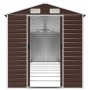 Brown galvanized steel garden shed 191x810x198 cm by vidaXL, Sheds - Ref: Foro24-3188272, Price: 962,65 €, Discount: %