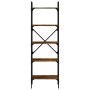 Bookcase with 5 shelves smoked oak wood 56x31.5x174 cm by vidaXL, Bookcases and shelves - Ref: Foro24-833345, Price: 62,02 €,...
