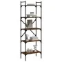 5-shelf bookcase in brown oak wood 56x31.5x174 cm by vidaXL, Bookcases and shelves - Ref: Foro24-833347, Price: 58,67 €, Disc...