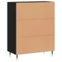 Black engineered wood sideboard 69.5x34x90 cm by vidaXL, Sideboards - Ref: Foro24-827765, Price: 83,62 €, Discount: %