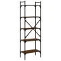 5-shelf bookcase in brown oak wood 56x31.5x174 cm by vidaXL, Bookcases and shelves - Ref: Foro24-833347, Price: 58,67 €, Disc...