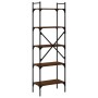 Bücherregal mit 5 Regalen aus braunem Eichenholz, 56 x 31,5 x 174 cm von vidaXL, Bücherregale und Regale - Ref: Foro24-833347...