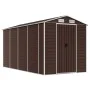 Gartenhaus aus braunem feuerverzinktem Stahl 191x385x198 cm von vidaXL, Schuppen - Ref: Foro24-3188267, Preis: 495,35 €, Raba...