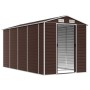 Gartenhaus aus braunem feuerverzinktem Stahl 191x385x198 cm von vidaXL, Schuppen - Ref: Foro24-3188267, Preis: 542,62 €, Raba...