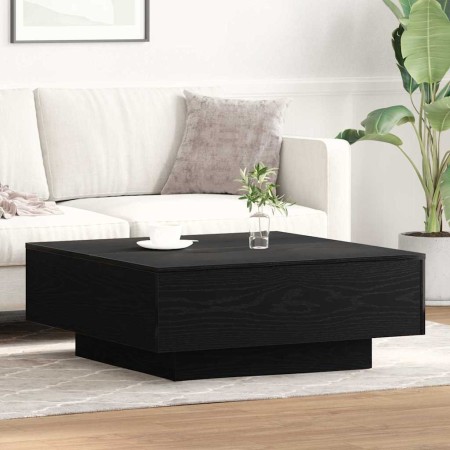 Mesa de Café Roble negro 80 x 80 x 31 cm Madera contrachapada