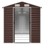 Cobertizo de jardín acero galvanizado marrón 191x385x198 cm by vidaXL, Sheds - Ref: Foro24-3188267, Price: 542,62 €, Discount: %