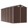 Cobertizo de jardín acero galvanizado marrón 191x385x198 cm by vidaXL, Sheds - Ref: Foro24-3188267, Price: 542,62 €, Discount: %