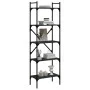 Bookcase with 5 shelves black engineered wood 56x31.5x174cm by vidaXL, Bookcases and shelves - Ref: Foro24-833343, Price: 60,...