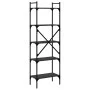 Bookcase with 5 shelves black engineered wood 56x31.5x174cm by vidaXL, Bookcases and shelves - Ref: Foro24-833343, Price: 60,...